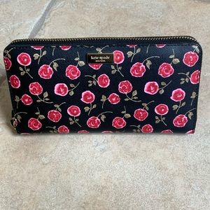 Very Light Wear, Kate Spade Laurel Zipper Wallet Tea Rose Saffiano Leather